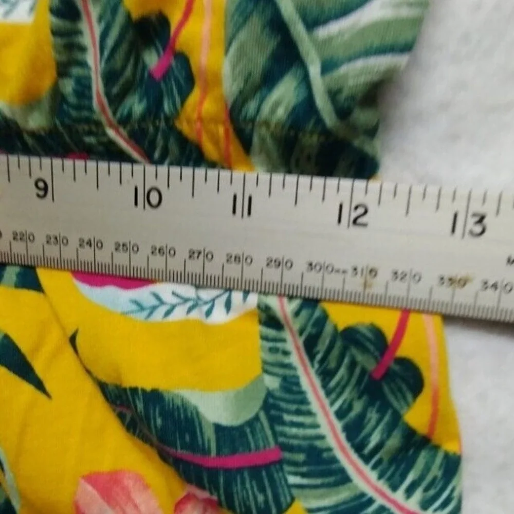 Old‎ Navy Floral Romper Halter Neck Sleeveless Yellow Tropical Kids Size L